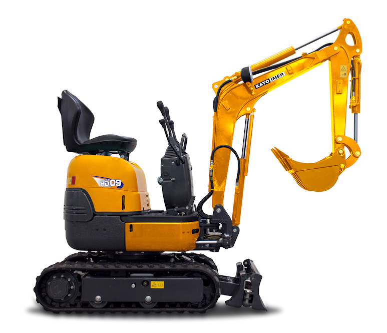 Seitenansicht des KATO 9VXE Minibagger KATO 9 VXE Minibagger