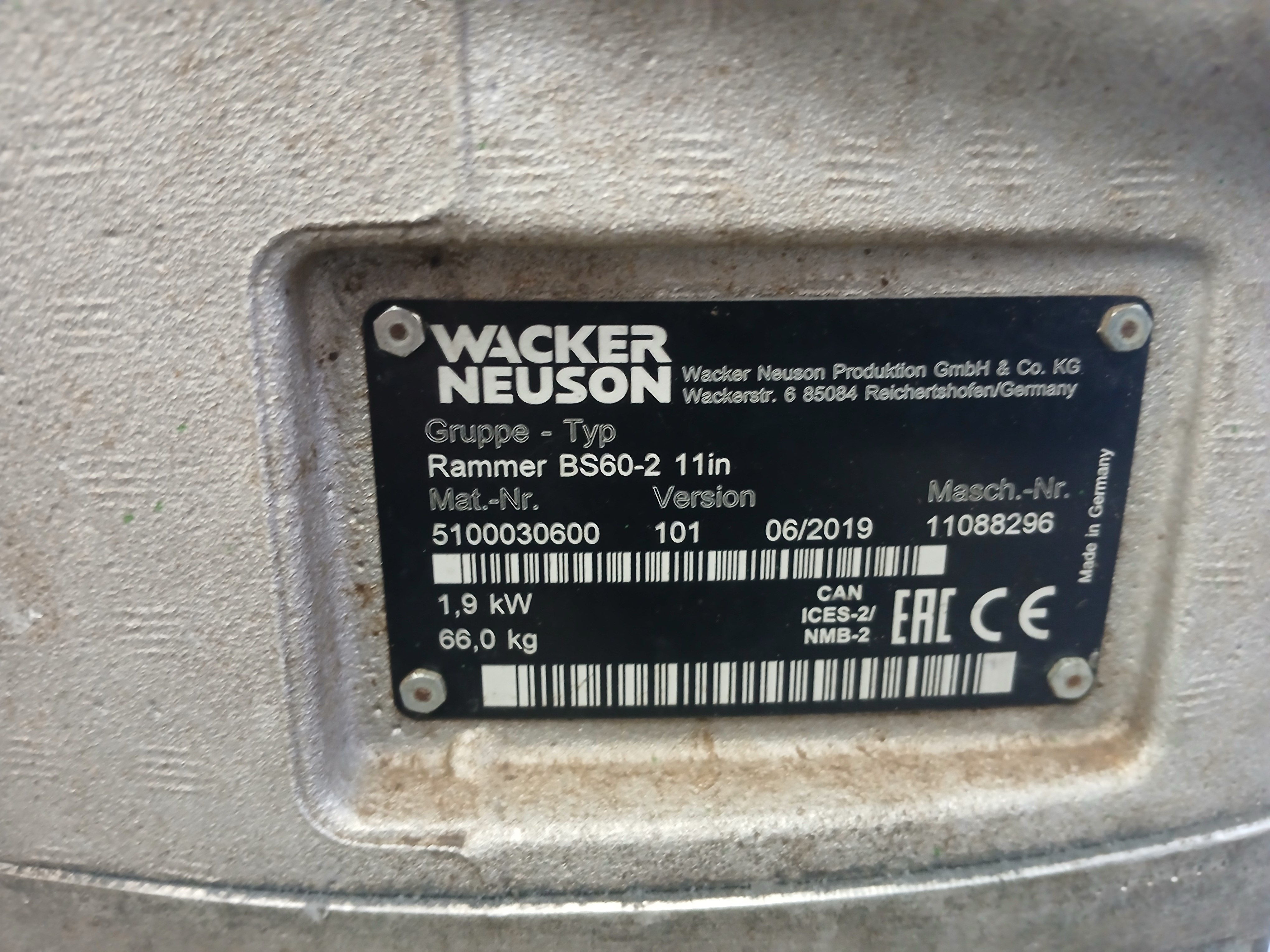 Wacker Stampfer gerbaucht