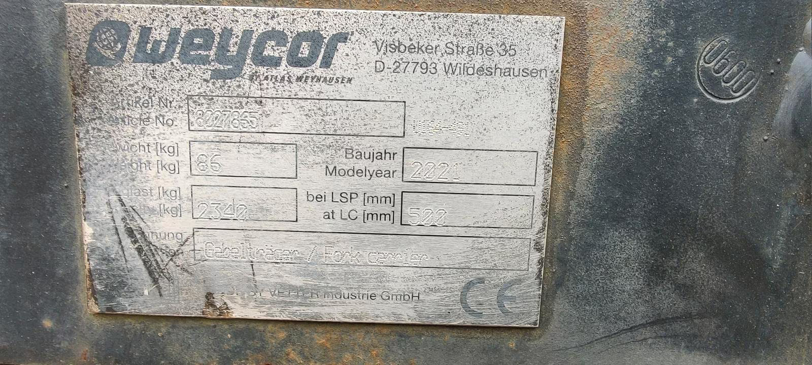 WEYCOR Palettengabel passend zu AR 380/ AR 40 gebraucht kaufen