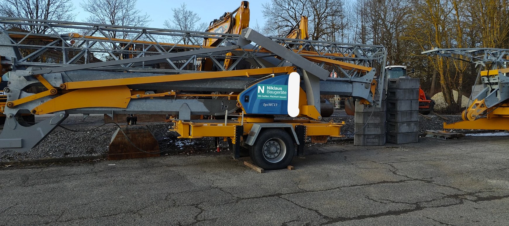 Schnellbaukran Potain MC 13 inkl. Transportachse Schnellbaukran Potain MC 13 inkl. Transportachse gebraucht kaufen