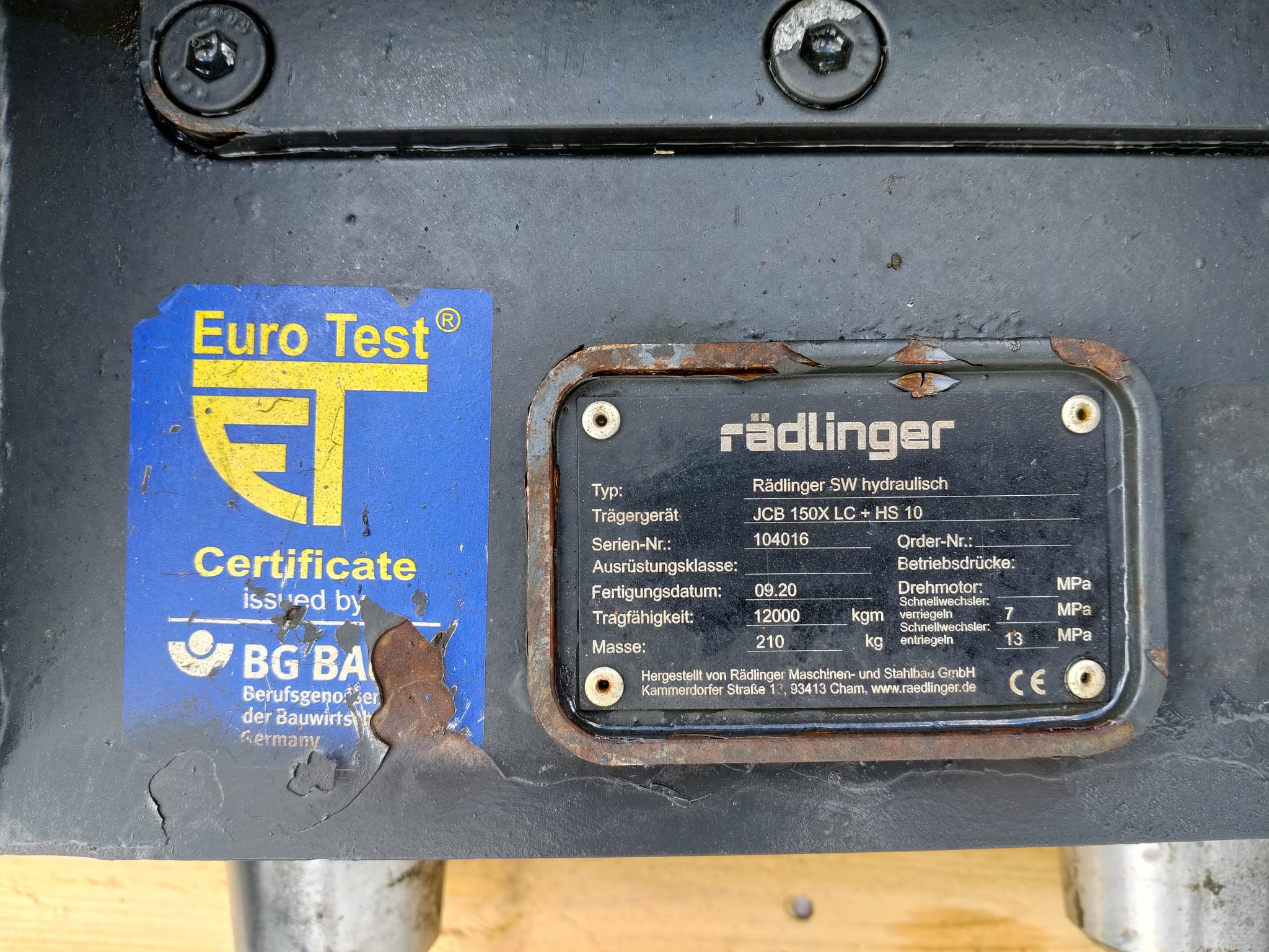 Rädlinger Schnellwechsler HS-10 hydraulisch passend JCB Rädlinger Schnellwechsler "Powertilt" HS-10 hydraulisch passend JCB gebraucht kaufen