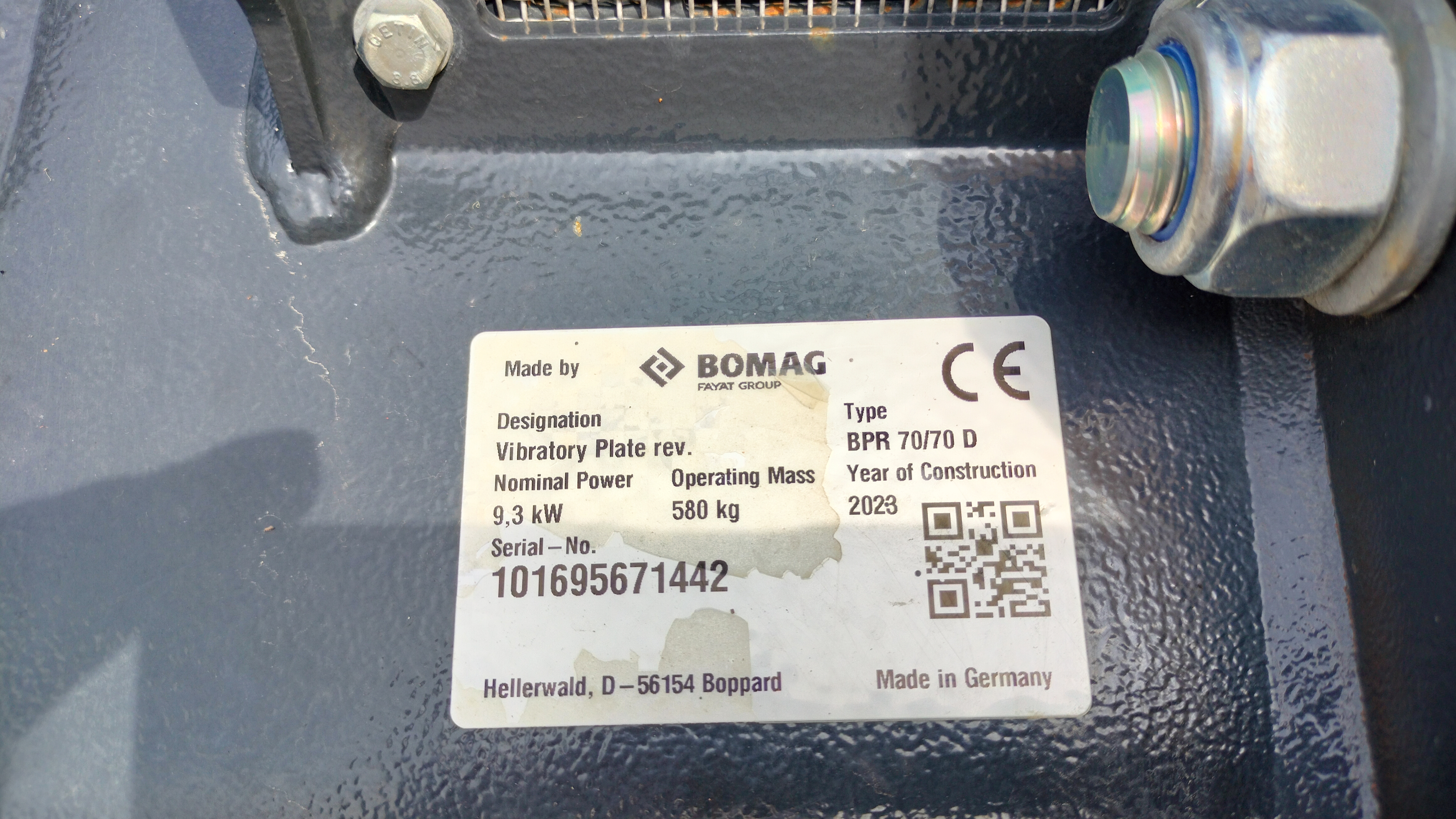 Rüttelplatte Bomag 70/70 D mit Economizer (Verdichtungsanzeige) und Tipcontrol gebraucht kaufen