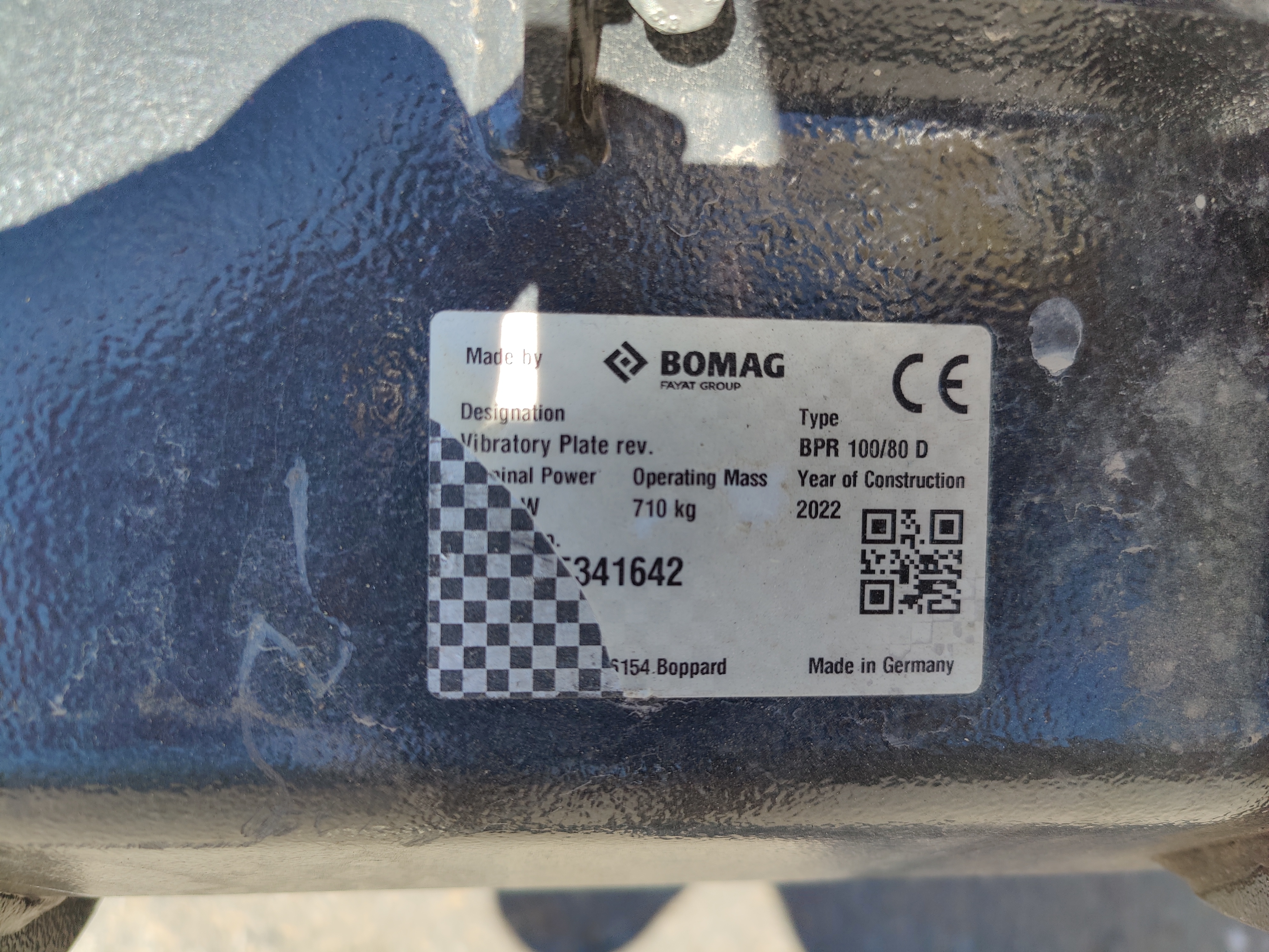 Rüttelplatte BOMAG BPR 100/80 D mit Economizer (Verdichtungsanzeige) Rüttelplatte BOMAG BPR 100/80 D mit Economizer (Verdichtungsanzeige) gebraucht kaufen