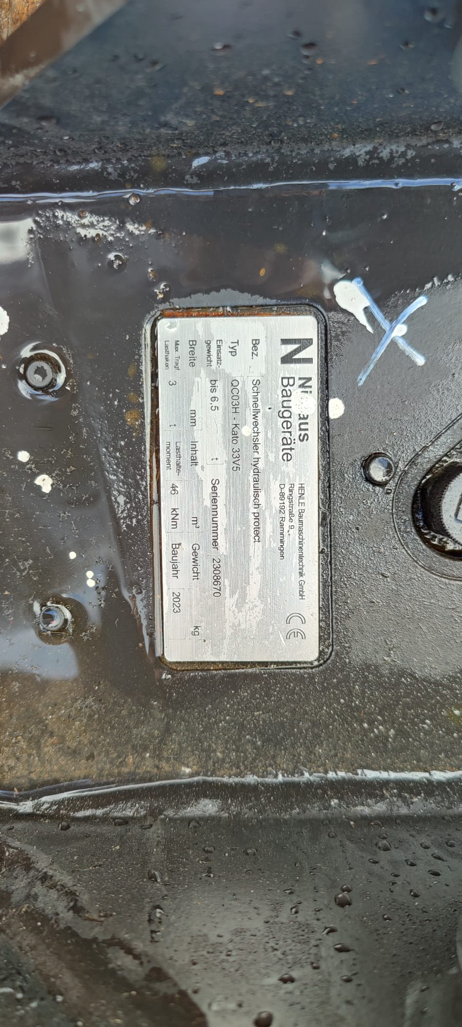 Schnellwechsler Henle QC03Hp hydraulisch doppelwirkend passend zu KATO 33V5 Schnellwechsler Henle QC03Hp hydraulisch doppelwirkend passend zu KATO 33V5