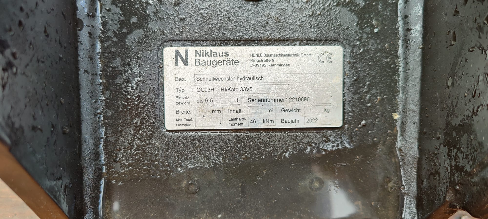 Schnellwechsler Henle QC03Hp hydraulisch doppelwirkend passend zu KATO 33V5 Schnellwechsler Henle QC03Hp hydraulisch doppelwirkend passend zu KATO 33V5