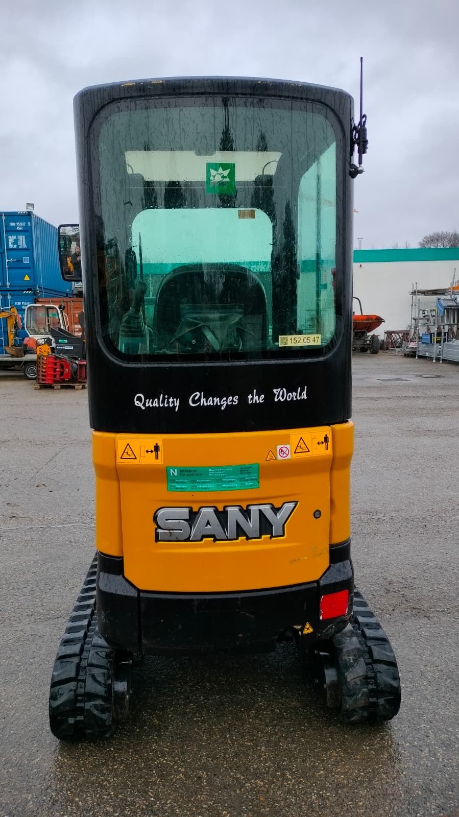 Minibagger SANY SY 18C von hinten