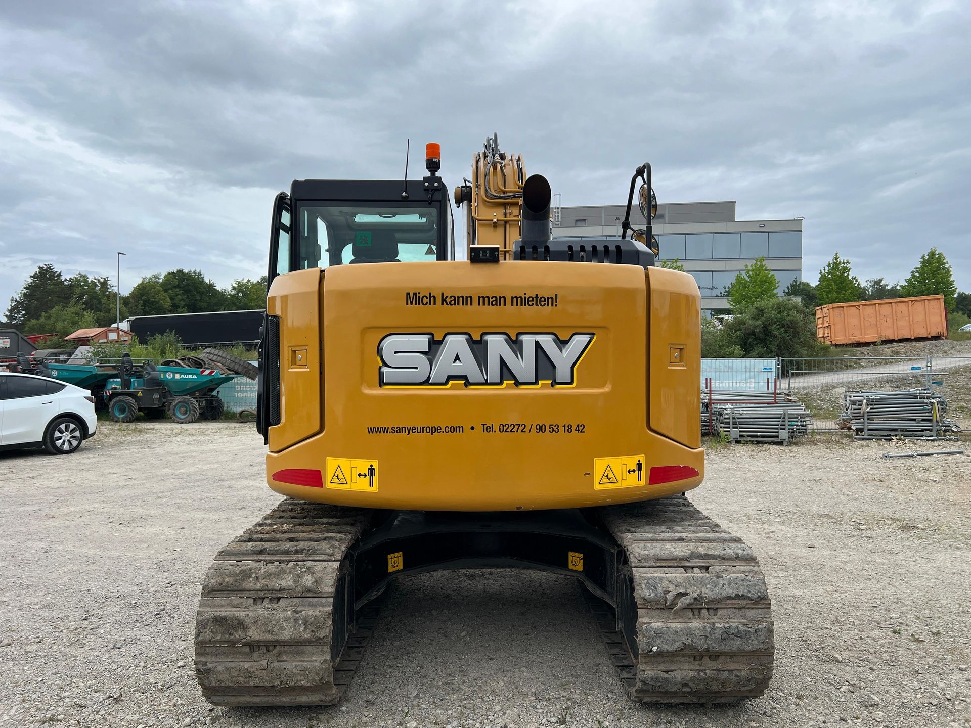 Von hinten Kompaktbagger SANY SY 155U