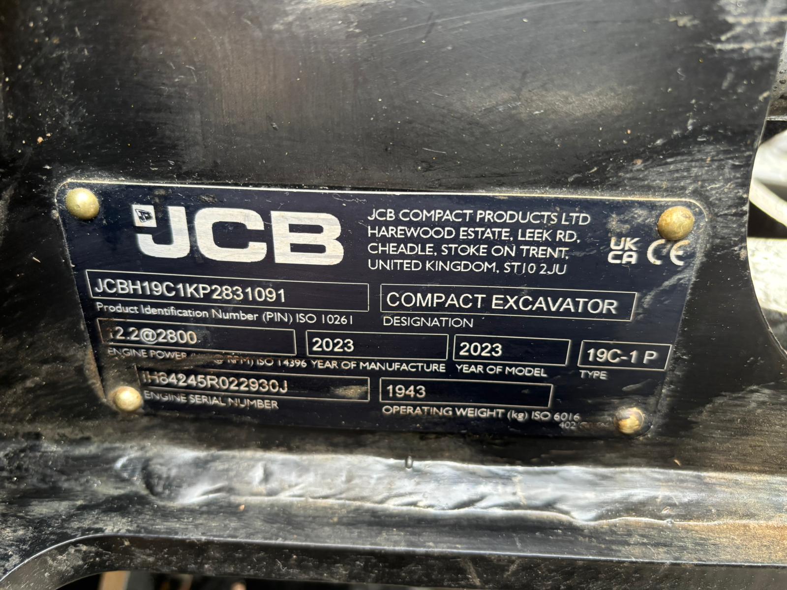 Günstiger Minibagger JCB 19C-1 mit Powertilt