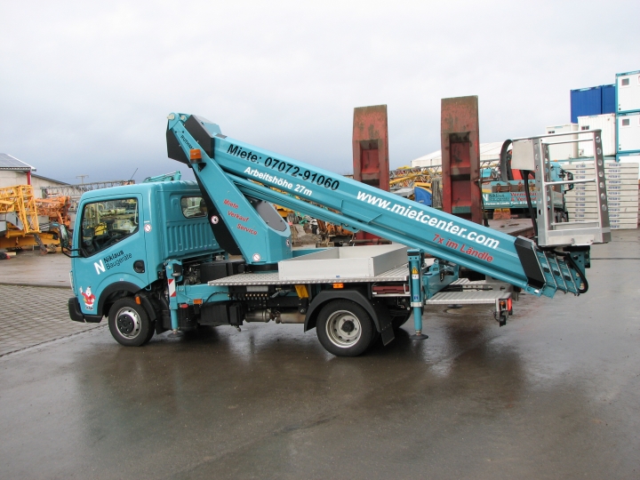 LKW-Arbeitsbühne Ruthmann TBR 230 mieten / LKW-Arbeitsbühne bei Niklaus Baugeräte mieten 