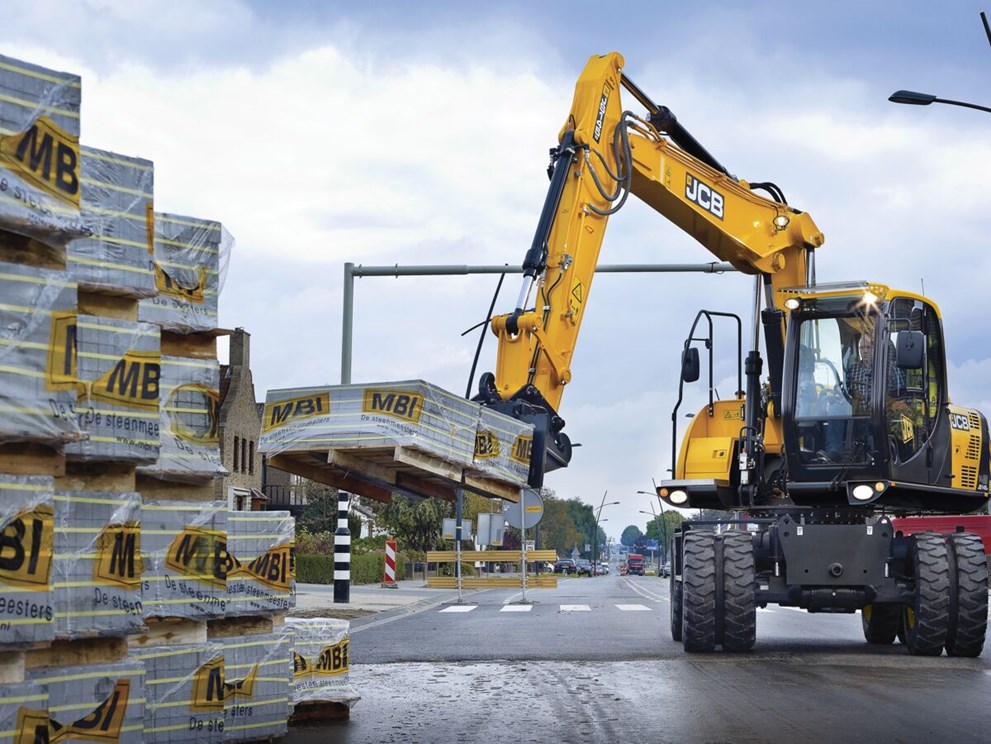 JCB JS 145 W PLUS Mobilbagger / Mobilbagger bei Niklaus Baugeräte mieten