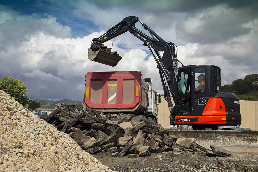 Eurocomach ES 100 TR Kurzheckbagger / Minibagger Eurocomach ES 100 TR Kurzheckbagger / Minibagger mit Verstellausleger bei Niklaus Baugeräte mieten