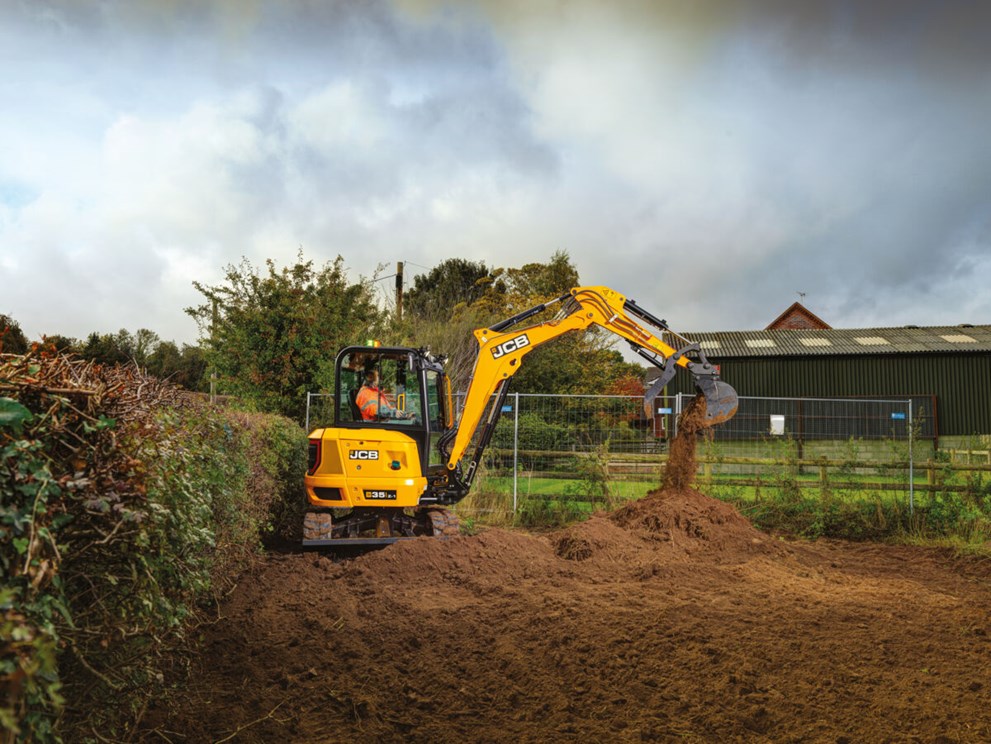 JCB 35Z-1 Kurzheckbagger  JCB 35Z-1 Minibagger bei Niklaus Baugeräte mieten