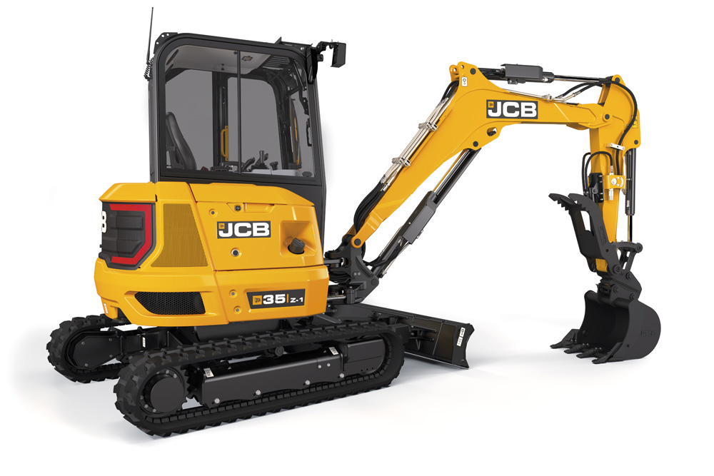 JCB 35Z-1 Kurzheckbagger  JCB 35Z-1 Minibagger bei Niklaus Baugeräte mieten