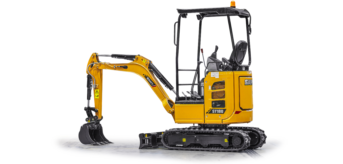Kompaktbagger Sany SY 18U SANY SY 18U Kompaktbagger / Minibagger bei Niklaus Baugeräte mieten