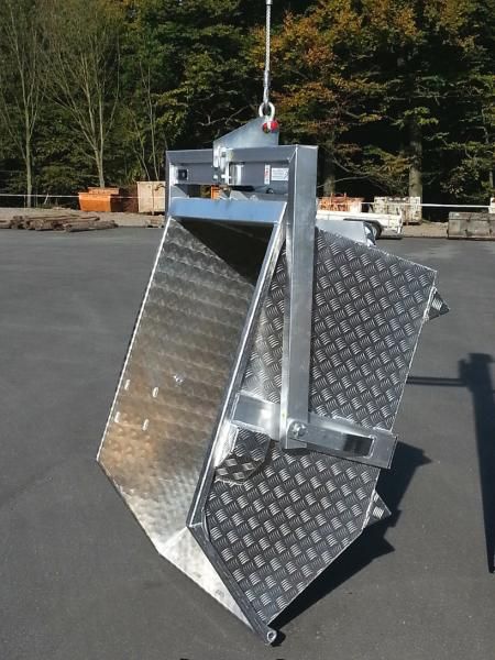 Schüttmulde Alu mit Kippautomatik Schüttmulde Alu mit Kippautomatik mieten / Schüttmulde Alu bei Niklaus Baugeräte mieten