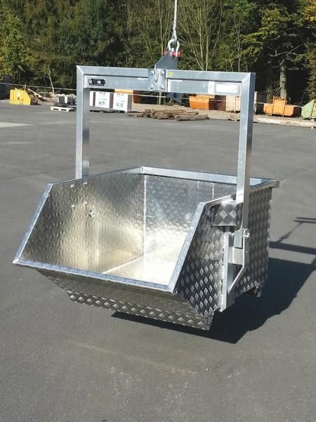 Schüttmulde Alu mit Kippautomatik Schüttmulde Alu mit Kippautomatik mieten / Schüttmulde Alu bei Niklaus Baugeräte mieten