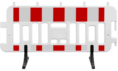 Absperrgitter/Absperrschrankengitter mieten Schrankenzaun mit Fuß mieten / Schrankenzaun RA2 mit Fuß bei Niklaus Baugeräte mieten