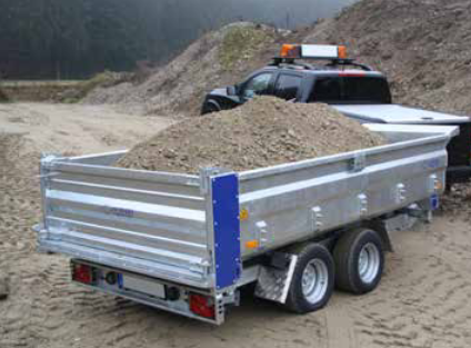 Mulden - Kippanhänger mieten Muldenkipper mieten / Kippanhänger bei Niklaus Baugeräte mieten