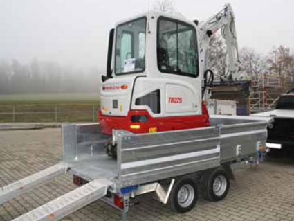 Mulden - Kippanhänger mieten Muldenkipper mieten / Kippanhänger bei Niklaus Baugeräte mieten