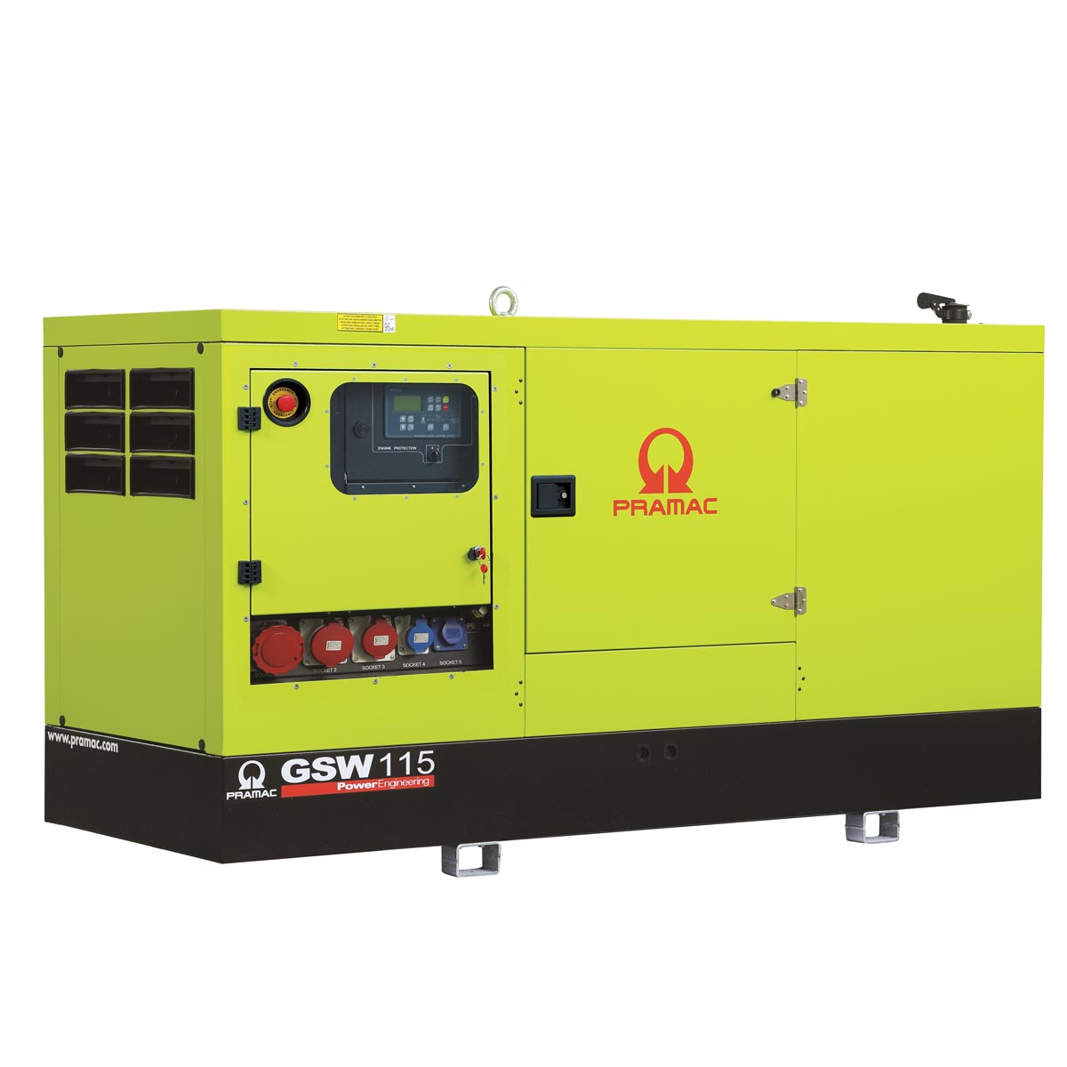 Notstromagregat Pramac GSW 115P mit Fahrgestell mieten Stromerzeuger Pramac GSW 115P mieten / Stromgenerator Pramac GSW 115P bei Niklaus Baugeräte mieten