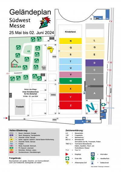 Geländeplan Südwestmesse 2024