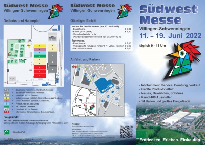 Besucherinfo zu Südwest Messe 2022 in Villingen-Schwenningen