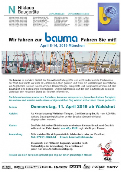 Messebesuch auf der bauma am 11 April