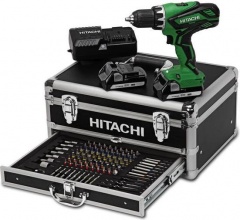 Hitachi Akkuschrauber DS18DJL in der 100tlg. Power Box Set 18 V