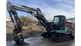 Eurocomach ES95TR mit Engcon Tiltrotator und Kettensteuerung