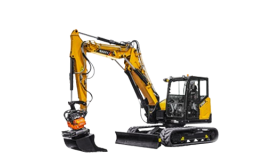 Sany SY 80 U-2PB  Kurzheckbagger mieten Minibagger mit Verstellausleger bei Niklaus Baugeräte mieten